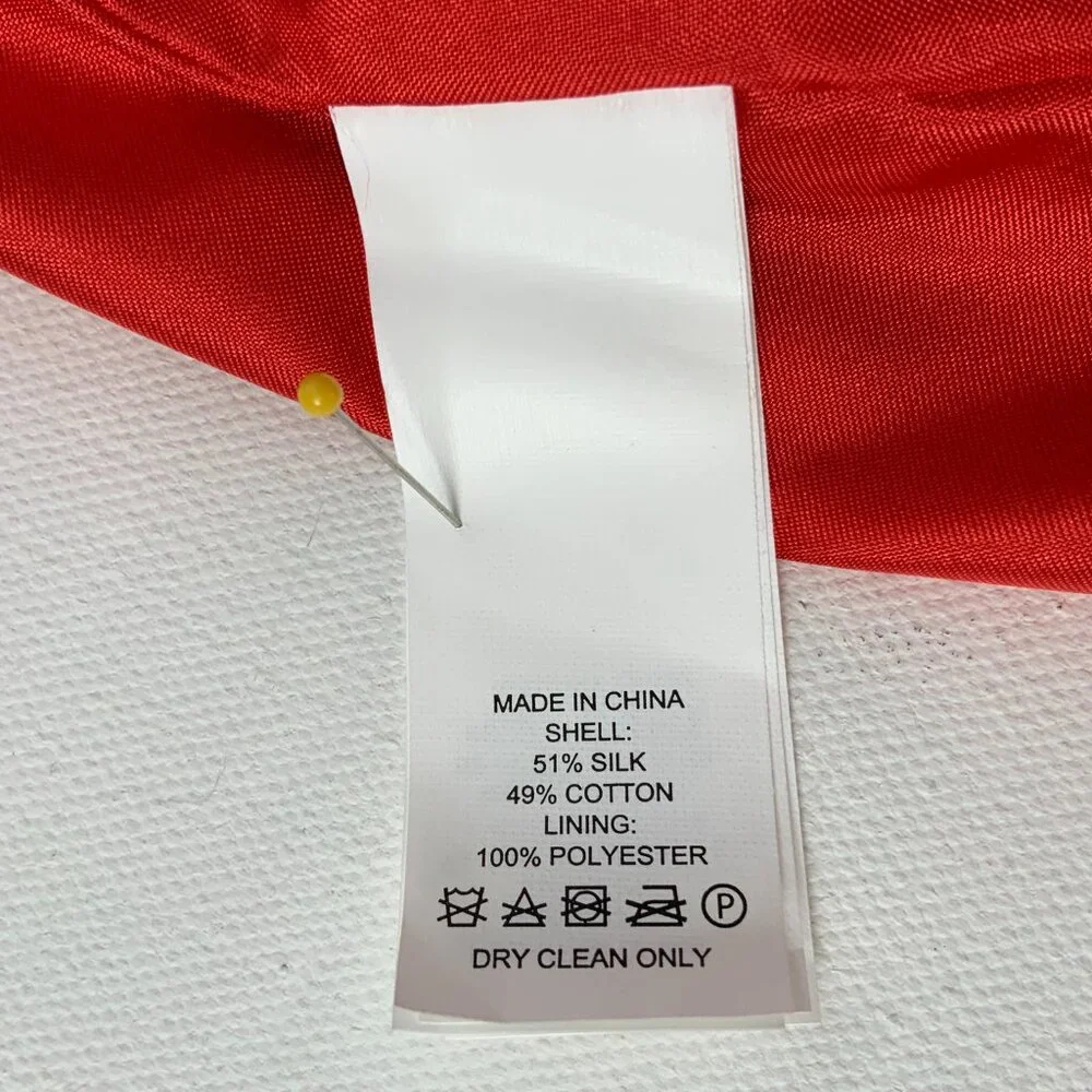 Kate Spade New York Red Heridage Silk Dress Party Wedding Prom Sz 8 - Picture 11 of 16